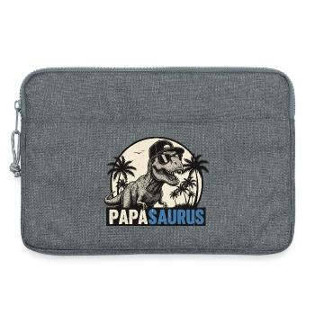Papasaurus – Cool T-Rex Father Design - Sacoche pour ordinateur portable 13 pouces - gris chiné - Devant