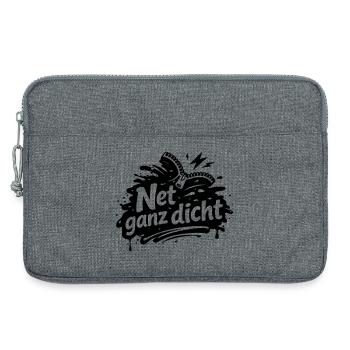 Net ganz dicht - Laptoptasche 13" - Grau meliert - Vorne