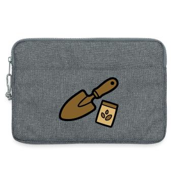 Gartenwerkzeug Saatgut Gärtner Landschaftsbau - Laptoptasche 13" - Grau meliert - Vorne