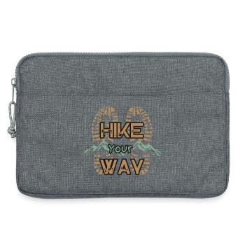 Hike Your Way Wandern Berge Outdoor Geschenk - Laptoptasche 13" - Grau meliert - Vorne