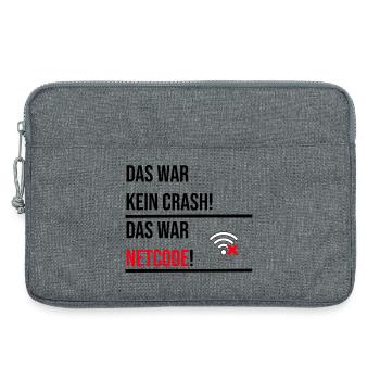 Das war kein Crash das war netcode V2 - Laptoptasche 13" - Grau meliert - Vorne
