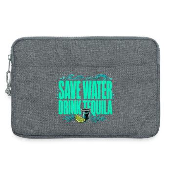 Spare Wasser, trink Tequila - Lustiges Shirt - Laptoptasche 13" - Grau meliert - Vorne