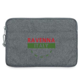 Emblème de Ravenne Italie - Sacoche pour ordinateur portable 13 pouces - gris chiné - Devant