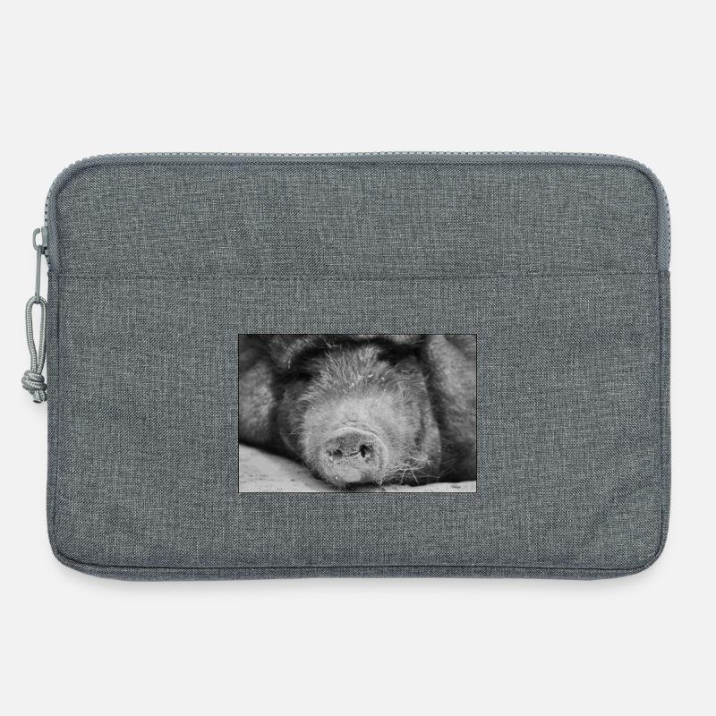 Pig had <3 - Laptop bag 13" - heather grey