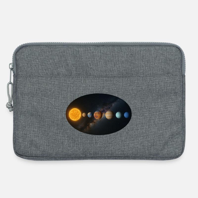 Sonne - Sonnensystem - Planeten - Laptoptasche 13" - Grau meliert