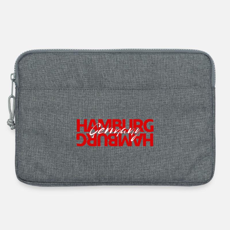 Hamburg Germany Bold Typography - Laptoptasche 13" - Grau meliert