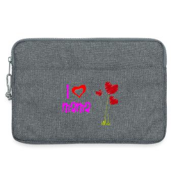 Loving Mother's Day Heart Floral Design - Laptop bag 13" - heather grey - Front