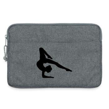 Gymnastik Mädchen - Laptoptasche 13" - Grau meliert - Vorne