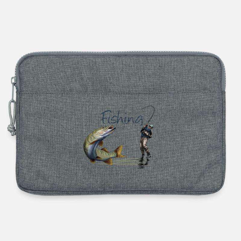 Fishing - Laptoptasche 13" - Grau meliert