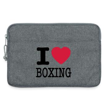I love boxing / I love boxes - Laptop bag 13" - heather grey - Front