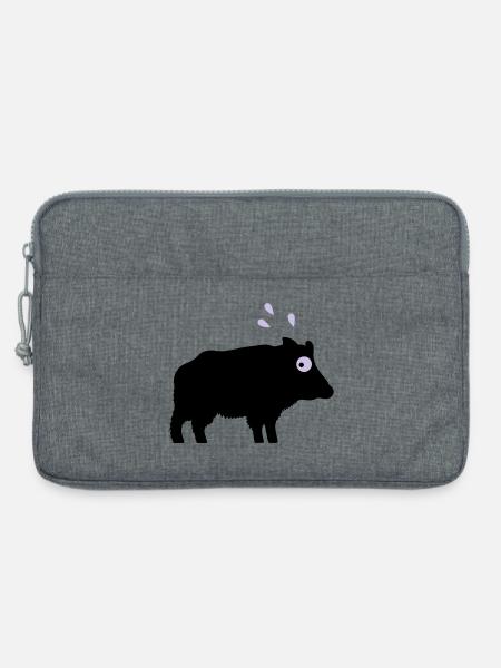 Angstschwitzendes Wildschwein - Laptoptasche 13" - Grau meliert