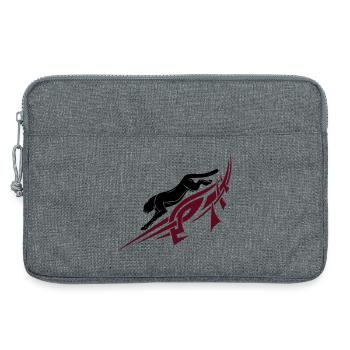 Panthère avec Tribal, Tattoo. - Sacoche pour ordinateur portable 13 pouces - gris chiné - Devant