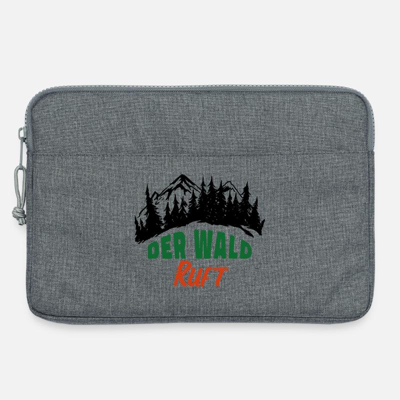 Der Wald ruft Förster Waldarbeit Natur Freizeit - Laptoptasche 13" - Grau meliert