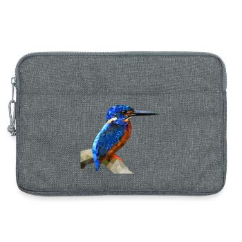 Conception d’oiseaux martin-pêcheurs : cadeau de pêche à la nature - Sacoche pour ordinateur portable 13 pouces - gris chiné - Devant