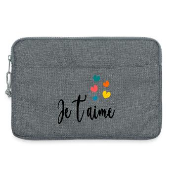 CHRISTMAS. YEAR. ANNIVERSARY. RETIREMENT. FEAST. HEART. - Laptop bag 13" - heather grey - Front