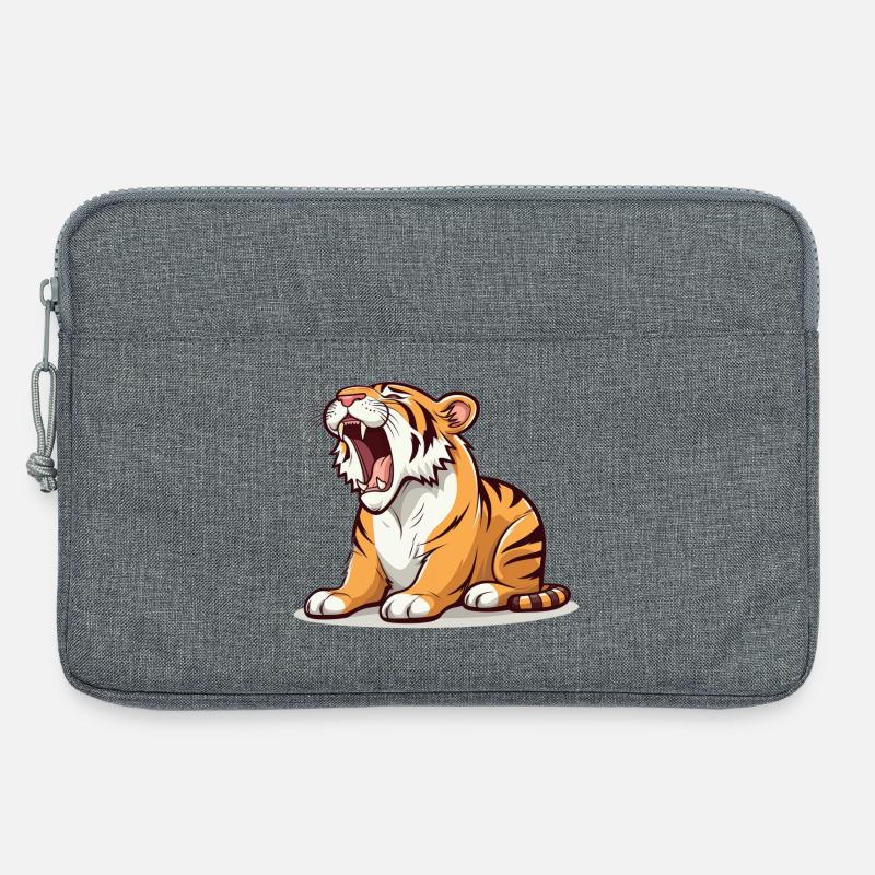 Müder Tiger - Laptoptasche 13" - Grau meliert