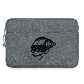 Graphismes de train - Sacoche pour ordinateur portable 13 pouces - gris chiné - Devant