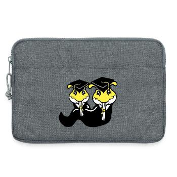 2 caterpillars school leaving certificate high school diploma passed college - Laptop bag 13" - heather grey - Front