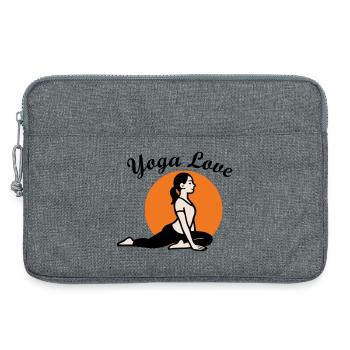 Yoga Love - Laptop bag 13" - heather grey - Front