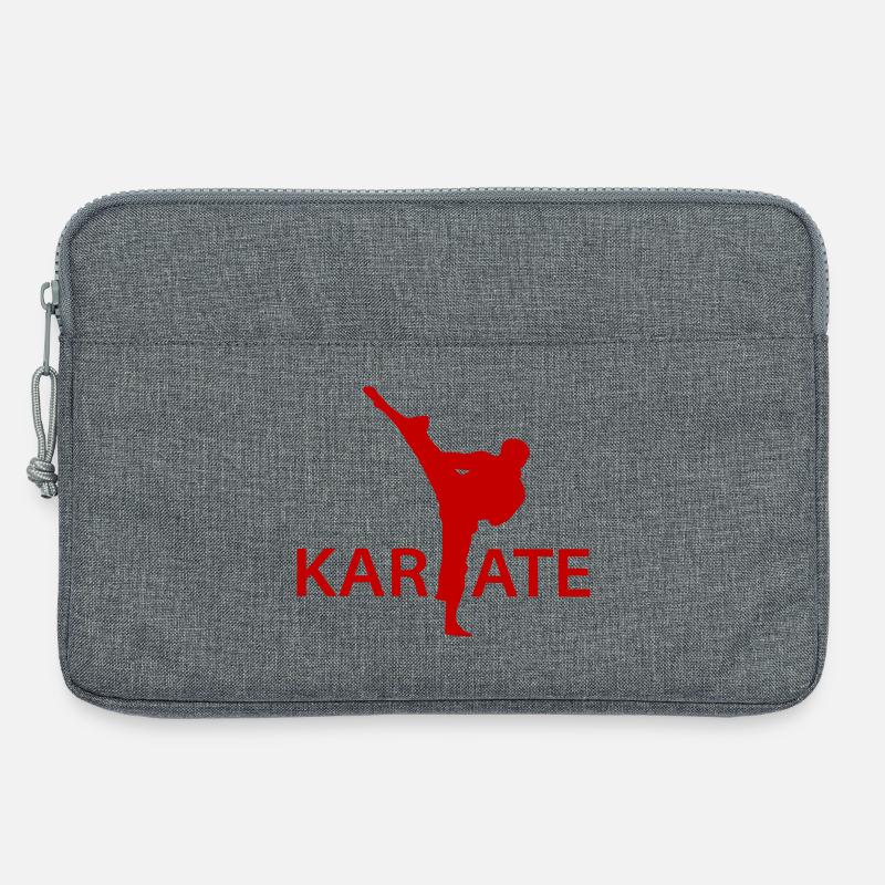  Karate Kick Silhouette - Laptoptasche 13" - Grau meliert