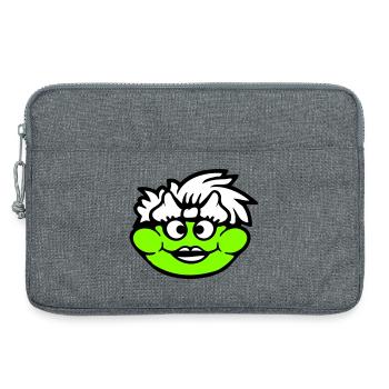 Frog Woman Pretty Toad Funny Female Girl - Laptop bag 13" - heather grey - Front