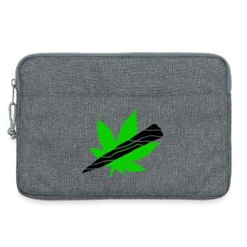 Néon Feuille De Cannabis Graphique - Sacoche pour ordinateur portable 13 pouces - gris chiné - Devant