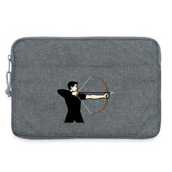 Archer déterminé - Sacoche pour ordinateur portable 13 pouces - gris chiné - Devant