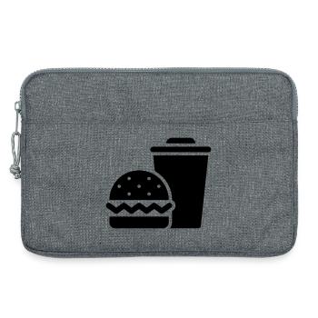 Restauration rapide, burgers, food trucks - Sacoche pour ordinateur portable 13 pouces - gris chiné - Devant