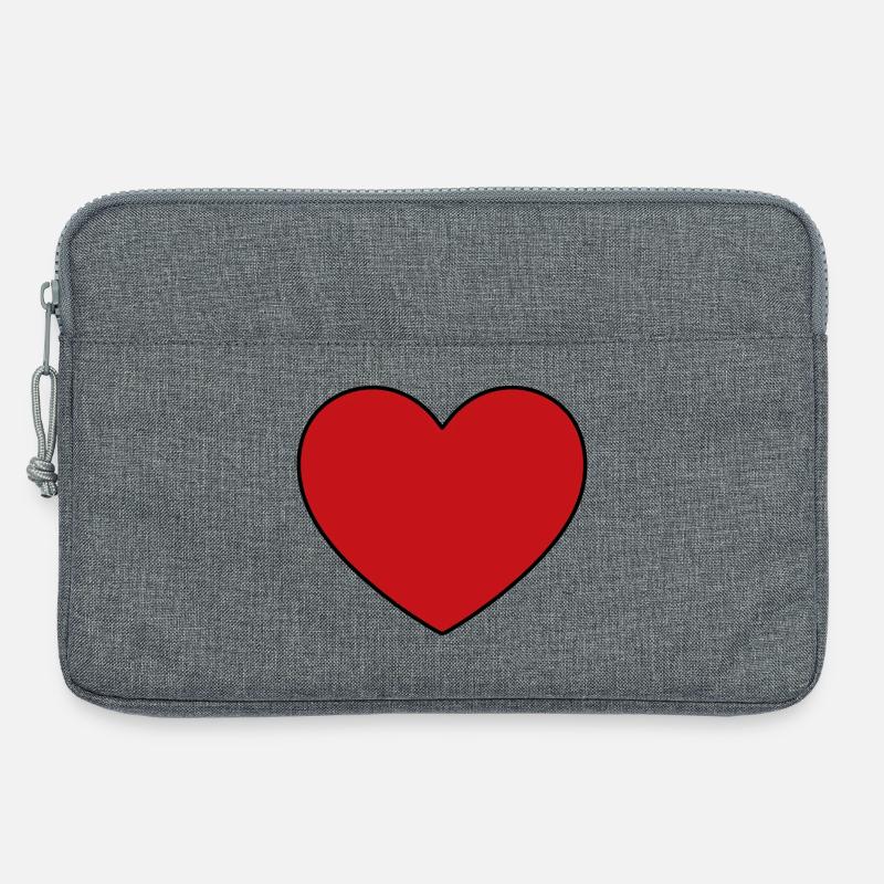 Valentinstag Pink Heart, Valentinstag - Laptoptasche 13" - Grau meliert