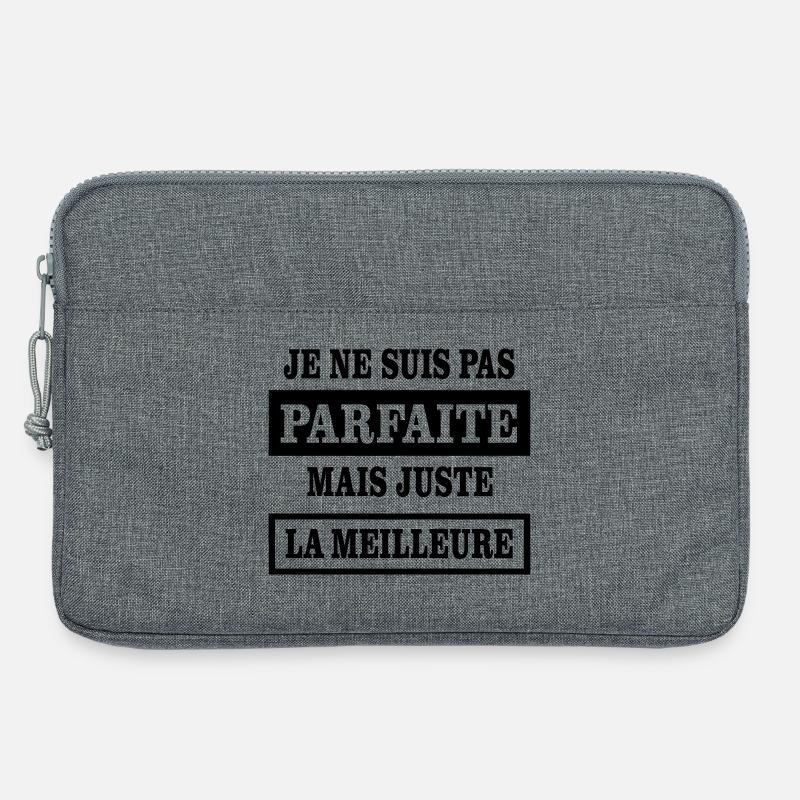 Ich bin nicht perfekt, sondern einfach der Beste - Laptoptasche 13" - Grau meliert