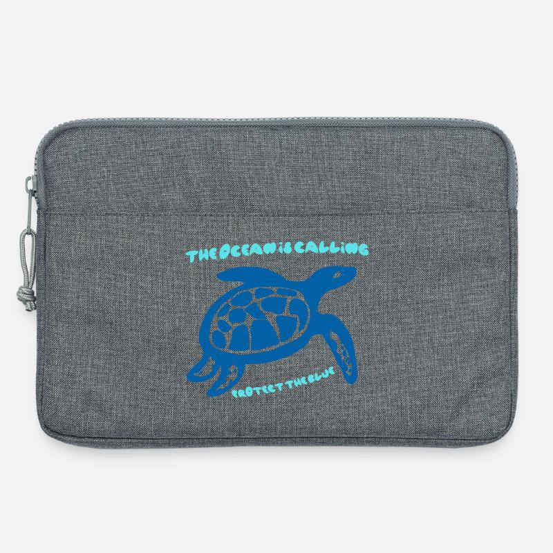 Meeresruf Schildkröten-Design - Laptoptasche 13" - Grau meliert