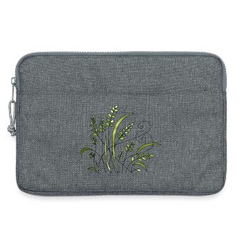 Blumen - Laptoptasche 13" - Grau meliert - Vorne