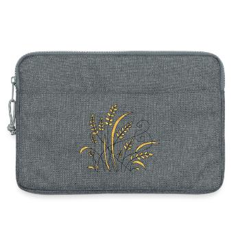 Blumen - Laptoptasche 13" - Grau meliert - Vorne