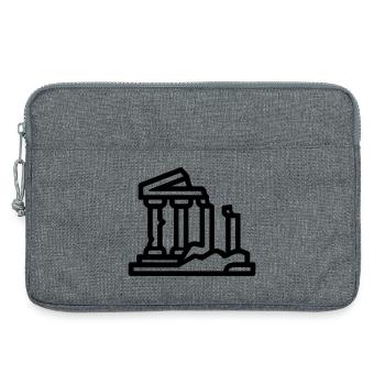 ruines - Sacoche pour ordinateur portable 13 pouces - gris chiné - Devant