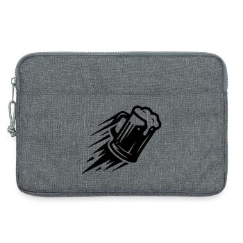 Beer Glass Symbol Wheat Beer - Laptop bag 13" - heather grey - Front