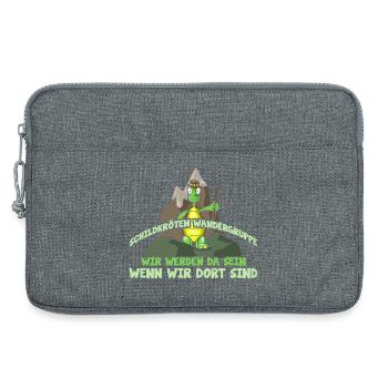 Schildkörten Wandergruppe Wander Bergsteiger - Laptoptasche 13" - Grau meliert - Vorne
