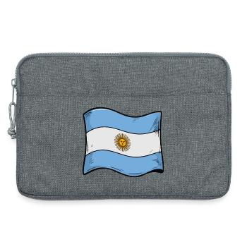 Art du drapeau solaire argentin - Sacoche pour ordinateur portable 13 pouces - gris chiné - Devant