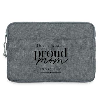 Stolze Mutter - Laptoptasche 13" - Grau meliert - Vorne