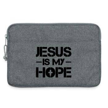 Jesus is my Hope - Laptop bag 13" - heather grey - Front