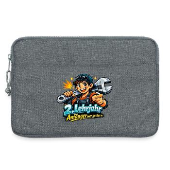 2. Lehrjahr - Anfänger war gestern - Laptoptasche 13" - Grau meliert - Vorne