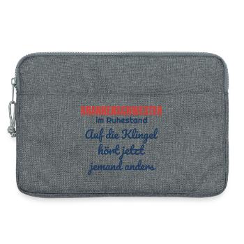 Krankenschwester im Ruhestand – Patientenklingel - Laptoptasche 13" - Grau meliert - Vorne
