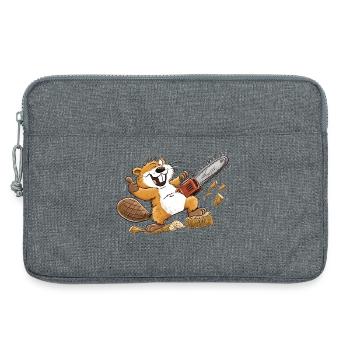 Neun Gänse, neun Stimmungen: lustig, wild, verrück - Laptoptasche 13" - Grau meliert - Vorne