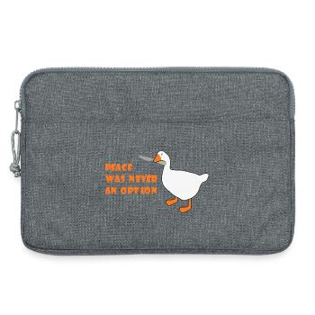 Goose – Peace Was Never an Option - Laptop bag 13" - heather grey - Front