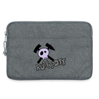 Ruhrpott Pirat - individualisierbar - Laptoptasche 13" - Grau meliert - Vorne