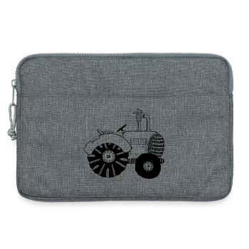 Chic tractor - tractors - tractor - Bulldog - Laptop bag 13" - heather grey - Front