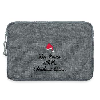 Noël reine - Sacoche pour ordinateur portable 13 pouces - gris chiné - Devant