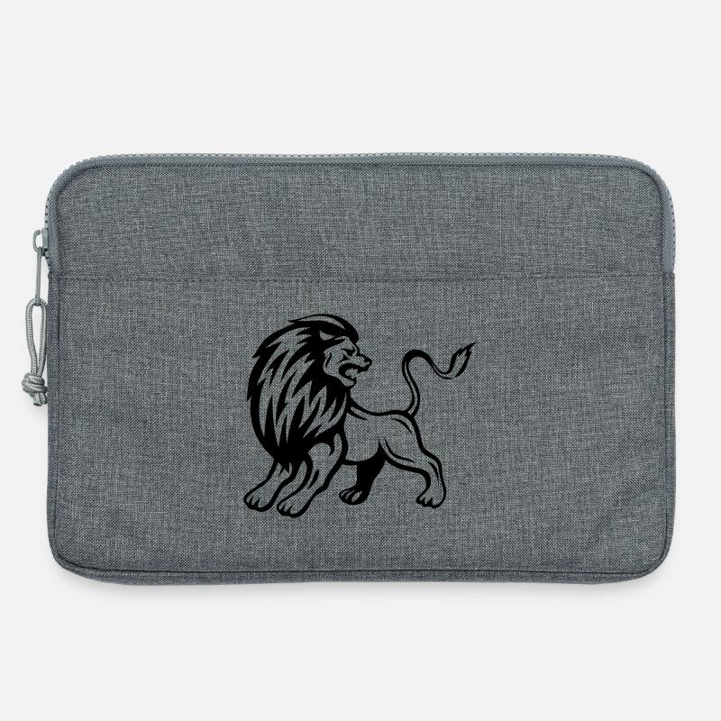 Prachtvoller Löwe - Laptoptasche 13" - Grau meliert