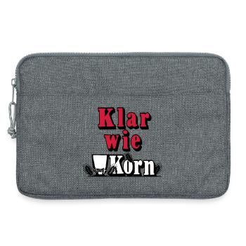 Korn , Party , Weizenkorn ,Klar wie Korn (25) - Laptoptasche 13" - Grau meliert - Vorne