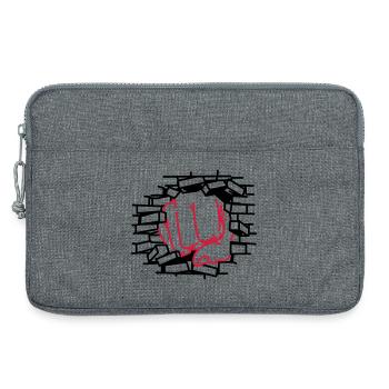 Fist dick, fist, beating - Laptop bag 13" - heather grey - Front