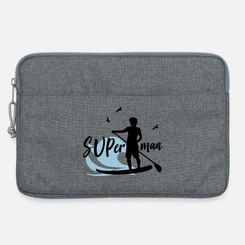 SUP man Super man - Laptoptasche 13" - Grau meliert